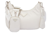 PRADA Re-Edition Nappa Leather Crossbody Bag Shoulder Bag Women's White