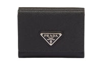 PRADA Saffiano Leather Wallet Trumpets Men's Black