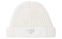 PRADA Wool Recycled Nylon Beanies Men's White