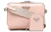 PRADA Leather Crossbody Bag, Shoulder Bag Women's Pink