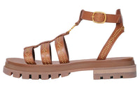 CELINE Triomphe Roman Sandals Women's Tawny