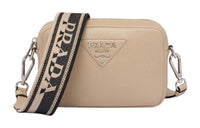 PRADA Leather Crossbody Bag Shoulder Bag Women's Sand