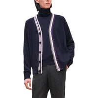 HERMES FW24 Cashmere Sweater Men's Navy