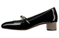 DIOR D-Shine Chunky Heel Medium Heel Shoes Women's Black