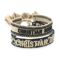 DIOR Cotton Bracelets Women's Black