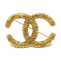 CHANEL 2003 Cc Gold plated Brooch