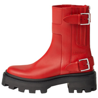 HERMES Jaimy Ankle Boots 5cm Women's Red