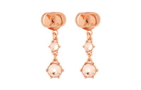 DIOR Clair Stud Earrings Women's Rose Gold