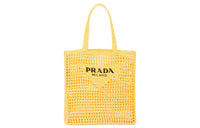 PRADA Raffia Handbag Men's Yellow