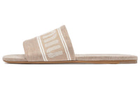 MIU MIU Odor-Resistant Slide Slippers Women's Beige