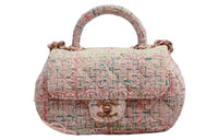 CHANEL Twill Velvet Shoulder Bag Crossbody Bag Handbag Women's Multicolor