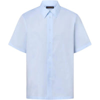 LOUIS VUITTON 1AGKXC Short-Sleeved Lv Blason Cotton Printed Oxford Shirt