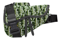 DIOR Saddle Cow Leather Saddle Bag One Shoulder Crossbody Bag Men's Olive Green