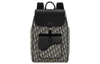 DIOR Grained Calfskin Backpack Regular Men's Beige & Black