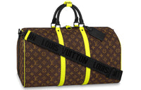 LOUIS VUITTON Keepall Bandouliere 50 Monogram Macassar Florescent Yellow
