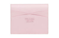 PRADA Saffiano Leather Wallet Women's Snow Pink