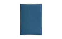 HERMES Calvi Duo Chamkila Goat Skin Card Holder Mini Women's S4 Deep Blue Dark Blue