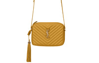 SAINT LAURENT Leather Shoulder Bag Women's Yellow