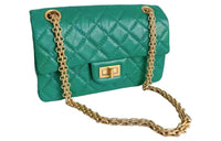 CHANEL Calfskin Crossbody Bag Shoulder Bag Women's Green