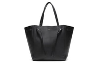 CELINE Calfskin Tote Bag, Shopping Bag, Handbag Women's Black