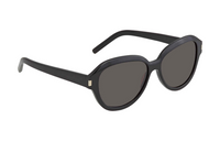 SAINT LAURENT Acetate Plastic Irregular Shape Sunglasses Women's Black