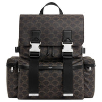 CELINE Leather Trim Backpack Men's Black