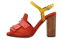 HERMES Strap Sandals Women's Red