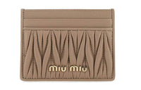 MIU MIU Leather Wallet Women's Camel