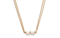 HERMES Charniere Gold Plated Necklaces Women's Gold