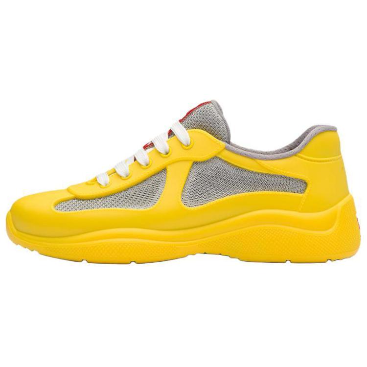 PRADA America's Cup Cushioning Low-Top Sports Casual Shoes Women's Yellow