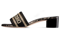 DIOR Dway Stylish Sandals Women's Black Gold