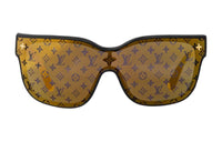 LOUIS VUITTON Injection-Molded Nylon Irregular Shape Sunglasses Women's Black
