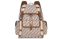 DIOR CACTUS JACK Collaboration Hit The Road Cow Leather Backpack Regular Unisex Coffee