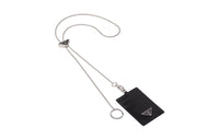 PRADA Leather Card Holder Women's Black