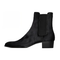 SAINT LAURENT Wyatt Short Chelsea Boots Men's Pitch Black