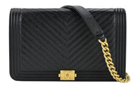CHANEL LEBOY Grained Calfskin Wallets Shoulder Bag Crossbody Bag Women's Black