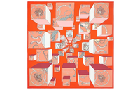 HERMES Silk Scarves Women's Red