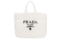 PRADA Straw, Wicker, And Raffia Handbag Regular Women's White