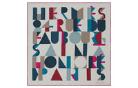 HERMES Silk Scarves Men Light Gray/Bordeaux Red/Marine Blue