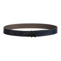 HERMES Calfskin Leather Belts Men's Blue 3.2CM