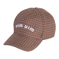 MIU MIU Fabric Baseball Caps Women's Brown