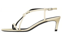 CELINE Triomphe Strap Sandals 5cm Women's White