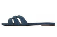 SAINT LAURENT Tribute Stylish Sandals Women's Marine Blue