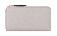 LOUIS VUITTON Cow Leather Wallet Women's Gray
