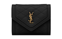 SAINT LAURENT GABY Lambskin Wallet Women's Black