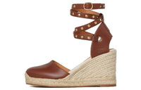 CELINE Wedge Heel High Heels 7cm Women's Umber