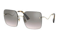MIU MIU Irregular Shape Sunglasses Women's Silver