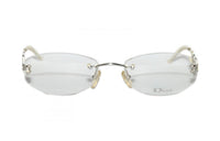 DIOR Metal Oval Eyeglass Frames Women's Gold