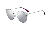 DIOR Irregular Shape Sunglasses Women's Silver