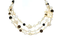 CHANEL Pearl Necklaces Women's Gold